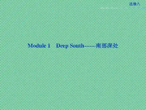 优化方案2013届高考英语一轮总复习课件选修八Module1