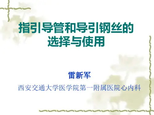 --PPT-指引导管和导引钢丝的选择与使用