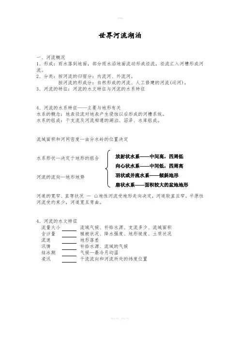 世界河流湖泊-总结