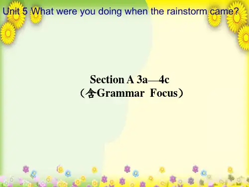 精致课件  Unit 5 What were you doing when-the-rainstorm came Period 2课件 