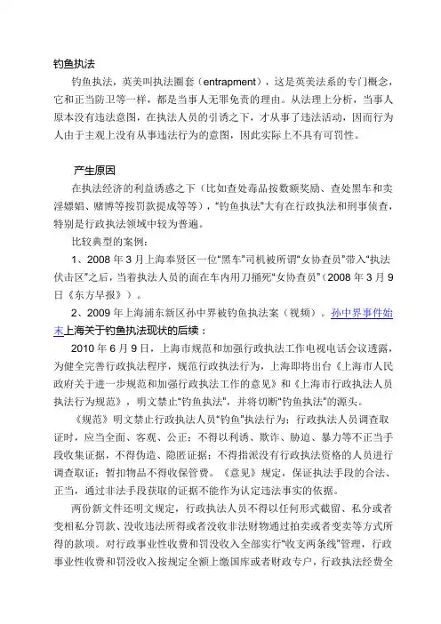 钓鱼执法