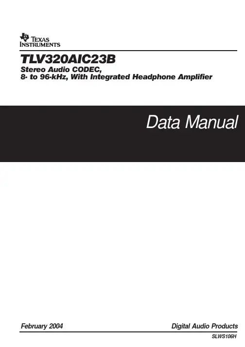 TLV320AIC23BIRHDG4资料