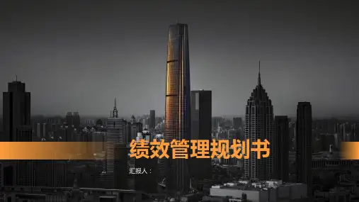 绩效管理规划书