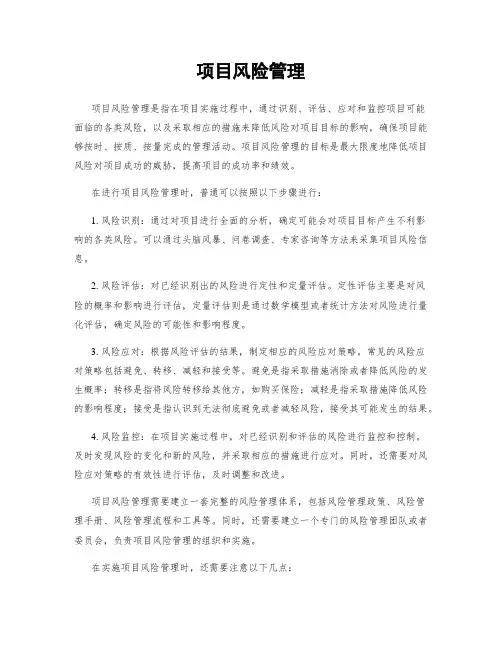 项目风险管理