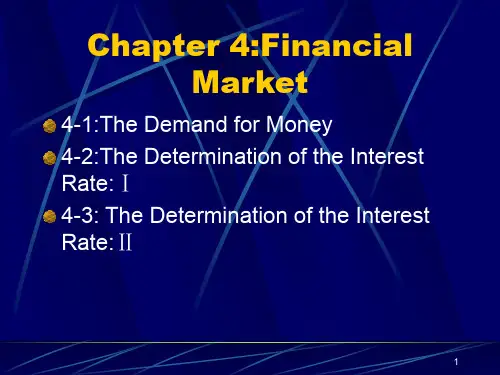 宏观经济学之金融市场  Financial Market(精品PPT课件共19页)