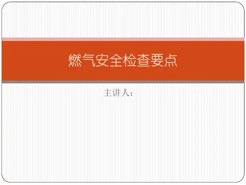 燃气安全检查要点PPT