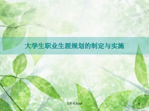 大学生职业生涯规划的制定与实施ppt课件