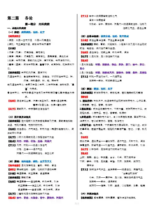 针灸治疗学  各论