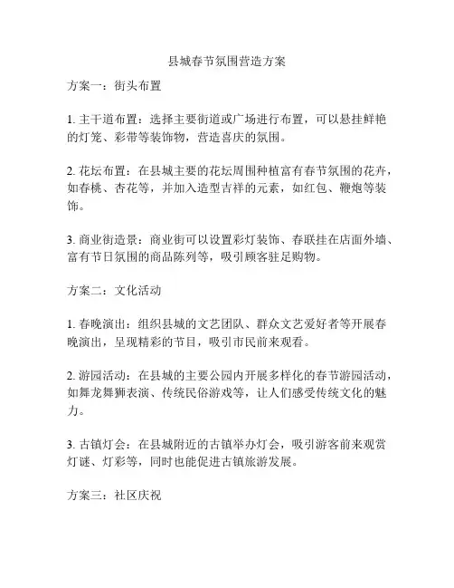 县城春节氛围营造方案