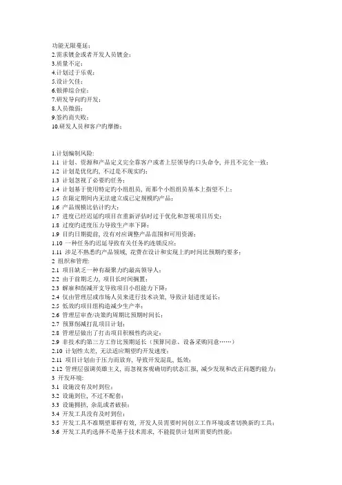 IT项目管理中的风险