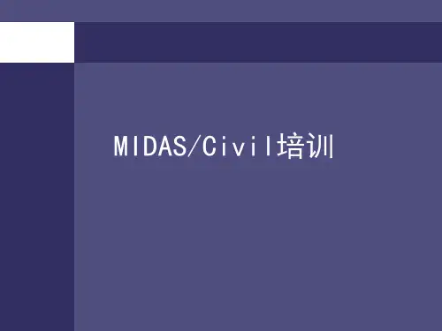 MIDAS-Civil桥梁工程计算培训文稿