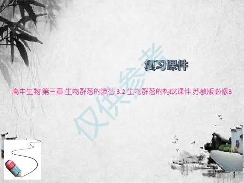 高中生物 第三章 生物群落的演替构成课件 苏教版必修3