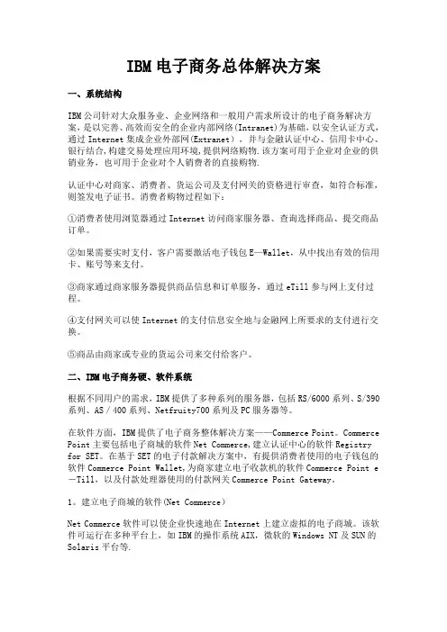 IBM电子商务总体解决方案