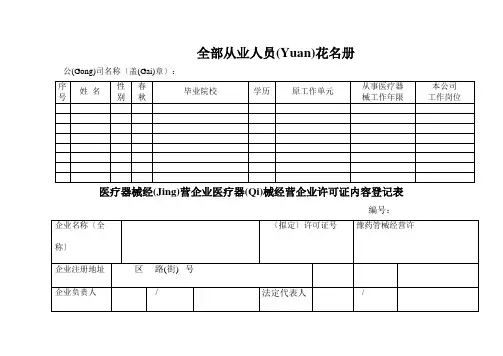 全部从业人员花名册(共8页)