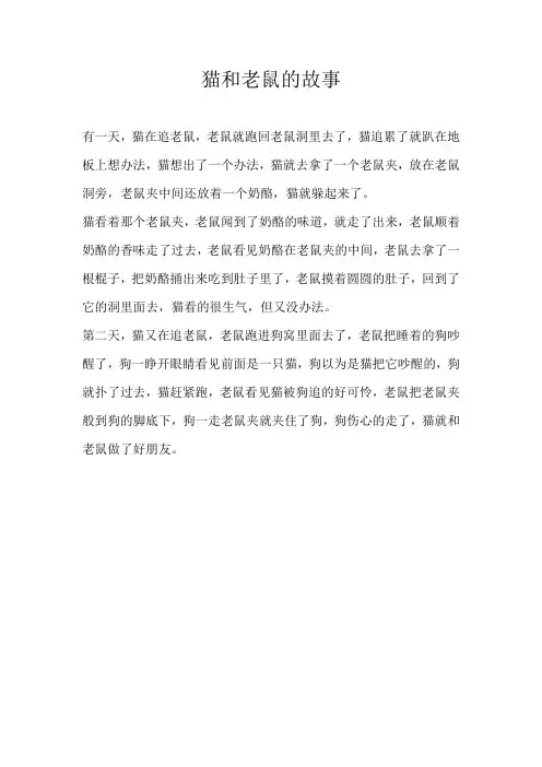 三年级童话猫和老鼠的故事