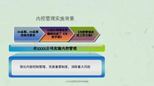 公司内控管理宣贯材料模板课件