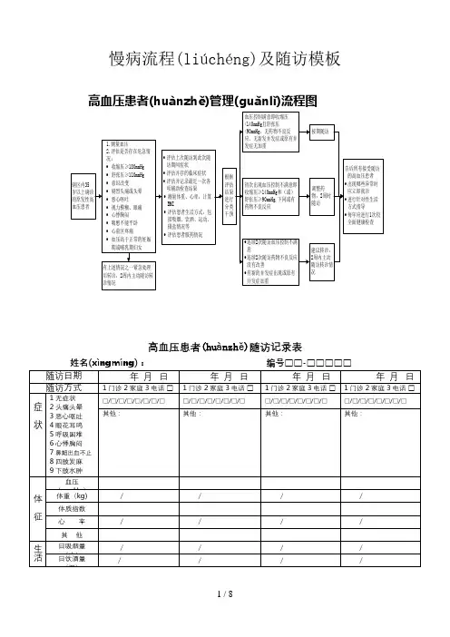 慢病管理流程及随访图-模板