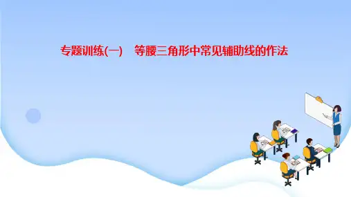 专题训练(一) 等腰三角形中常见辅助线的作法