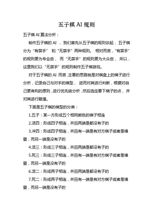五子棋AI算法分析
