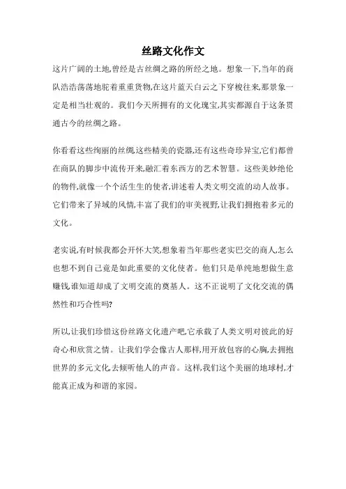 丝路文化作文