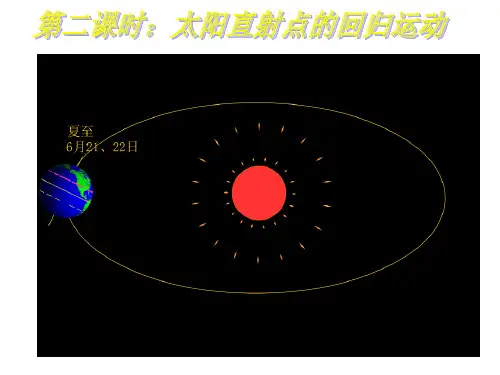 高三地理一轮复习课件：太阳直射点的回归运动 (共15张PPT)