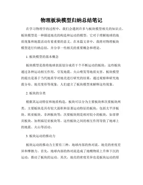 物理板块模型归纳总结笔记