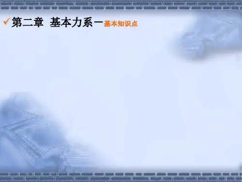 理论力学课件-第二篇  第二章  基本力系(基本知识点)