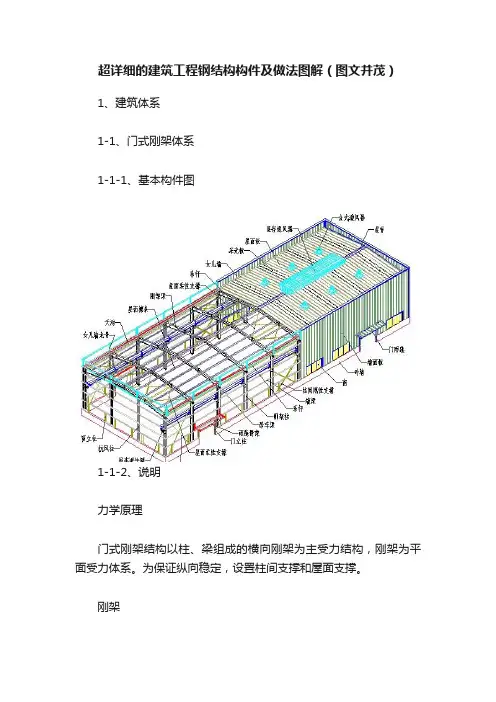 超详细的建筑工程钢结构构件及做法图解（图文并茂）