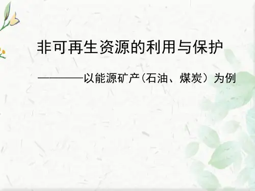 高考地理人教版一轮复习教学课件：非可再生资源的利用与保护  