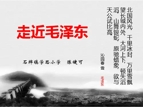《走进毛泽东》人教版五年级上册第八组单元导读主题教学课件PPT