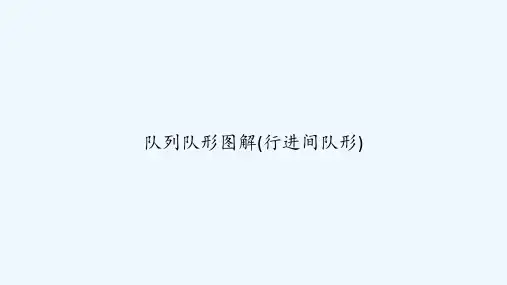 队列队形图解(行进间队形) PPT