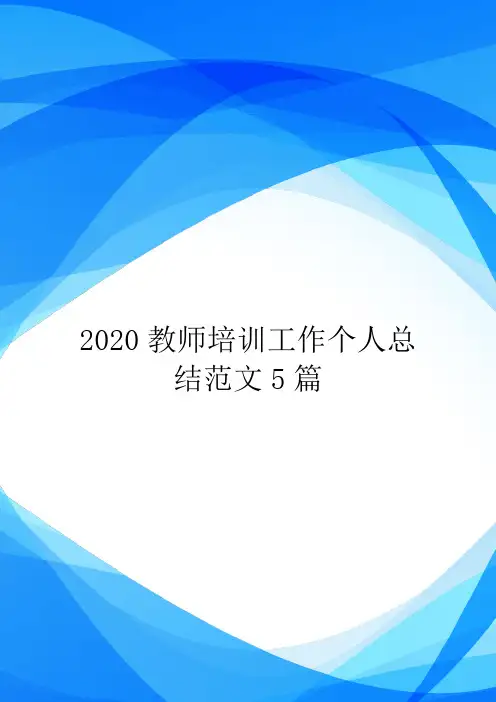 2020教师培训工作个人总结范文5篇.doc