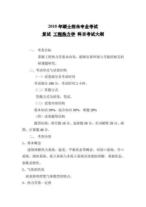2018年硕士招生专业考试