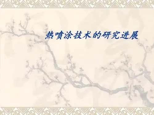热喷涂技术研究进展-PPT课件