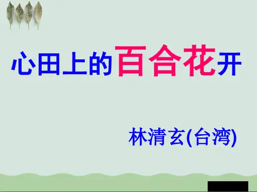 《心田上的百合花》ppt课件(自制)2