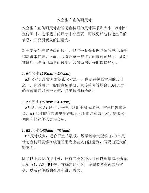 安全生产宣传画尺寸