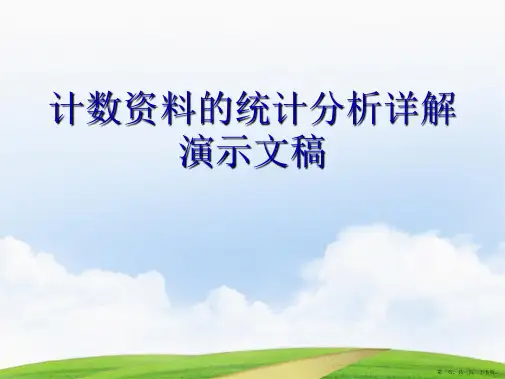 计数资料的统计分析详解演示文稿