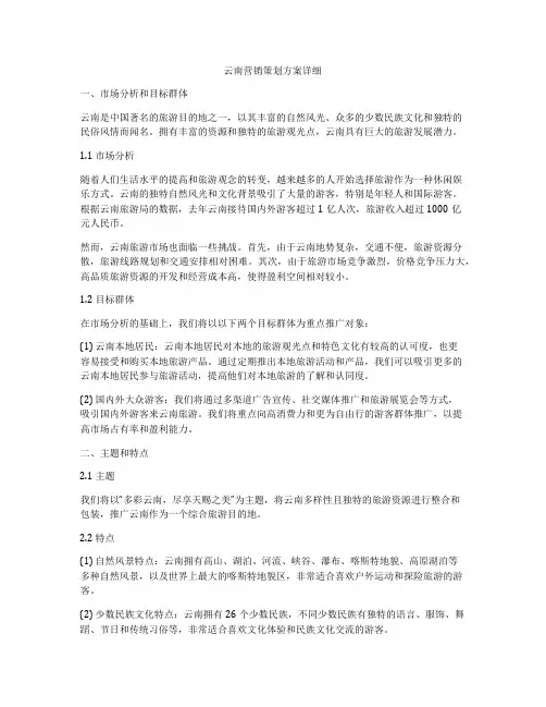 云南营销策划方案详细