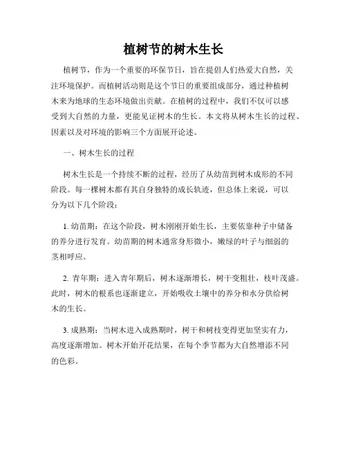 植树节的树木生长