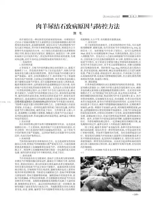 肉羊尿结石致病原因与防控方法