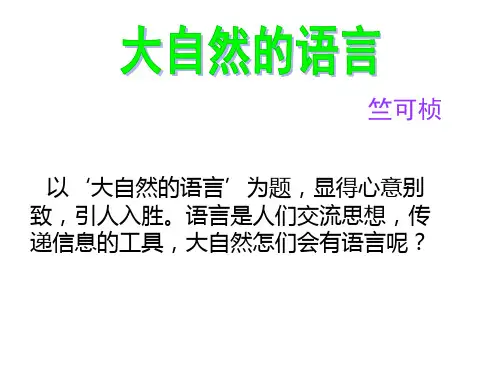 5  大自然的语言 课件(24张PPT)