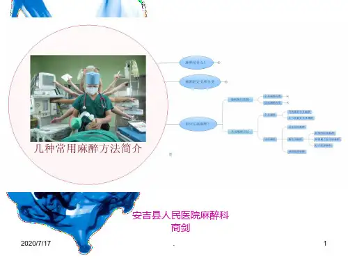 常见麻醉方法简介PPT课件