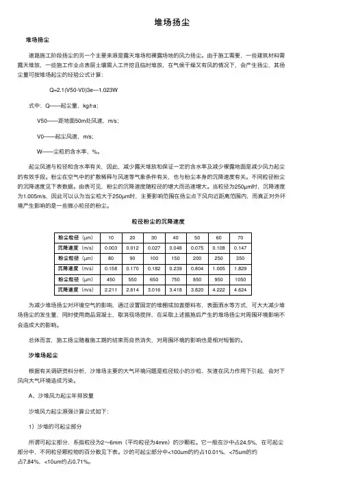 堆场扬尘——精选推荐
