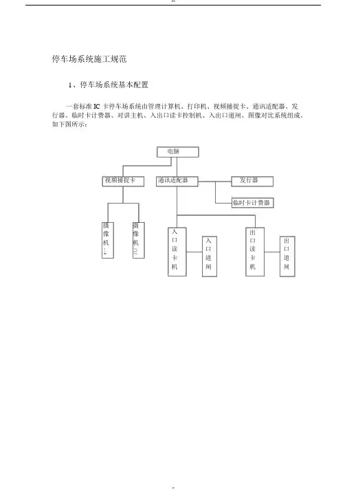 停车场系统施工工艺