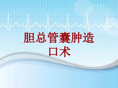 手术讲解模板：胆总管囊肿造口术