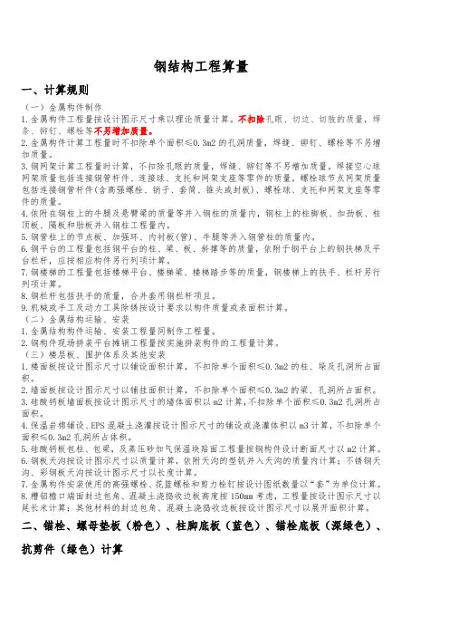 钢结构算量学习笔记(图文并茂)