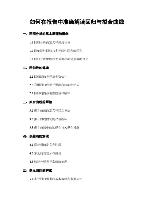如何在报告中准确解读回归与拟合曲线