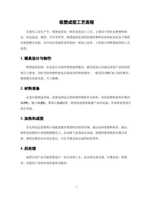吸塑成型工艺流程