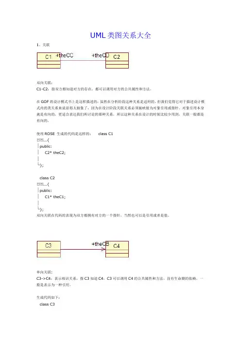 UML类图关系大全(经典)