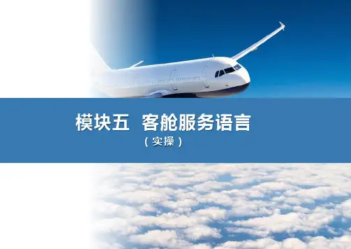 《客舱设施与服务》课件(模块五实操)
